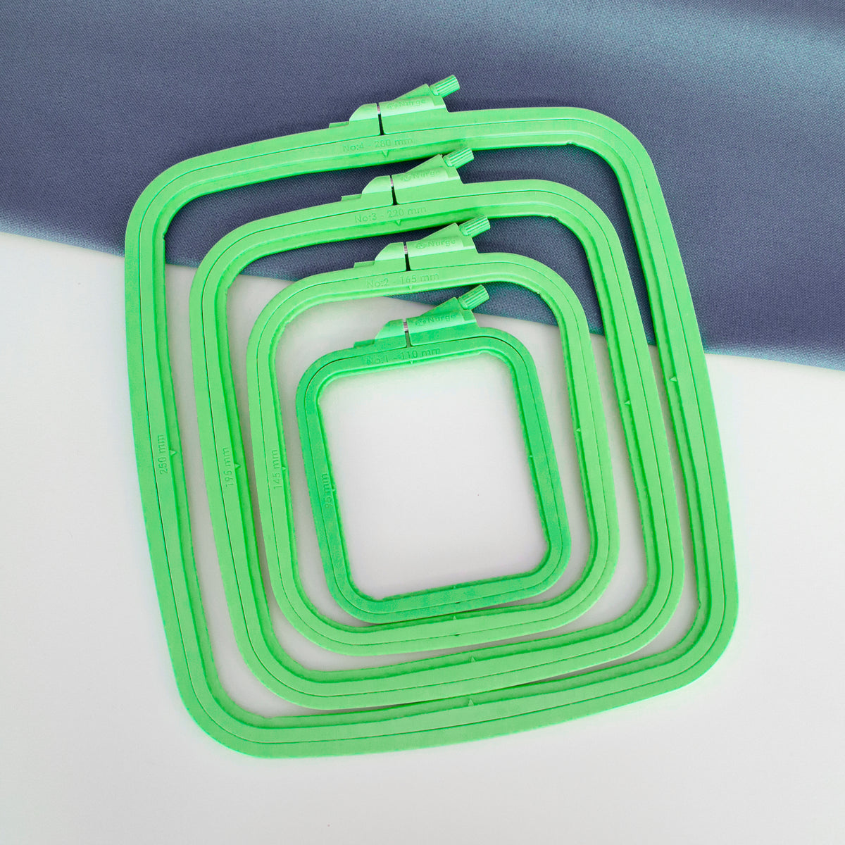Bastidor Cuadrado Verde de Nurge 4 medidas 