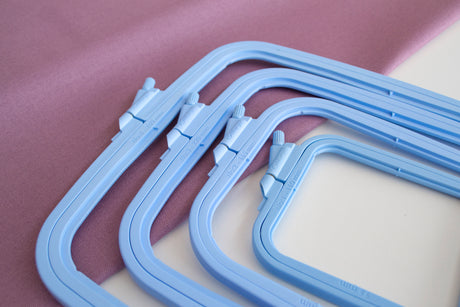 Nurge Blue Square Hoop: Precision and Elegance in Your Embroidery
