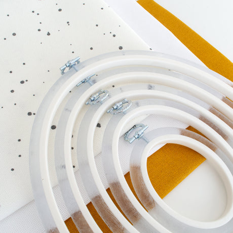 Nurge Transparent Oval Flexi Hoop Frame-Frame: Display Your Embroidery with a Modern and Elegant Touch