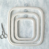 Nurge Flexi Hoop Square Frame: Elegance and Functionality in Pristine White