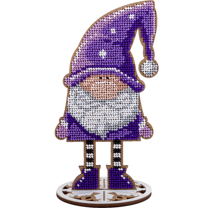 FLK-210 Gnome de Noël - Kit avec perles - Bois