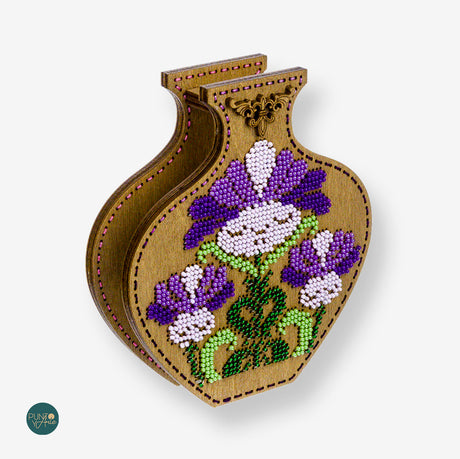 FLK-344 Vase - Kit with Beads - Wood