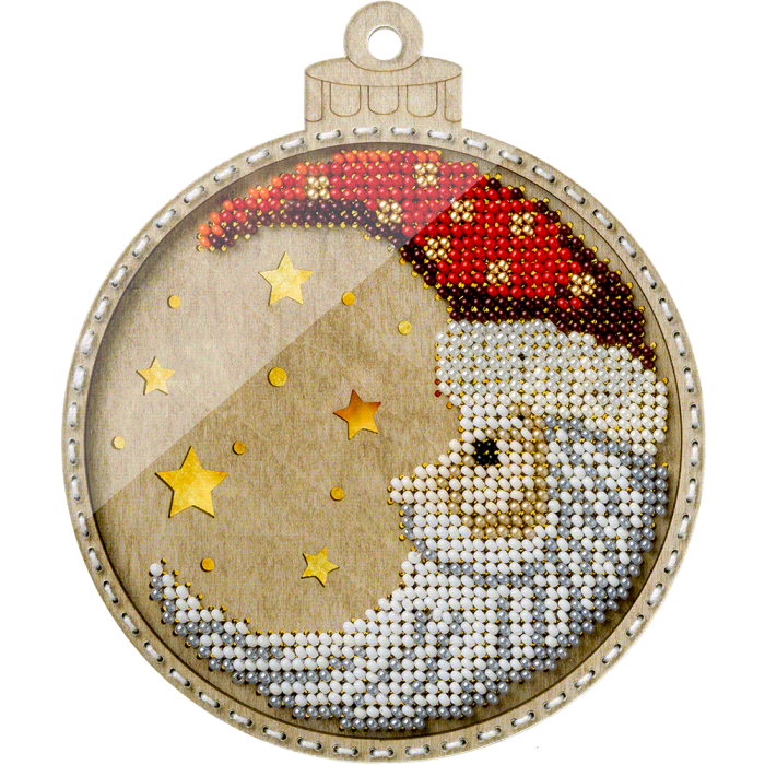 FLK-365 Décoration de Noël - Kit avec perles - Bois