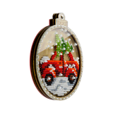 FLK-371 Christmas Ornament - Kit with Beads - Wood