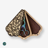 FLZB(N)-020 Double Case 'Baroque Patterns' for Embroidery Scissors - Wonderland Crafts