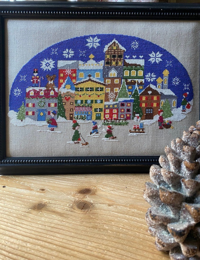 Schneeflocken in einer Winternacht - Lilli Violette - Kreuzstichmuster