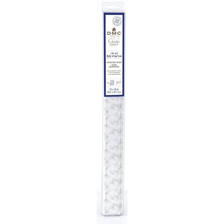Vista adicional de Tela Aida DMC Pétalos Gris precortada - 14ct, 38.1 X 45.7 cm para bordado