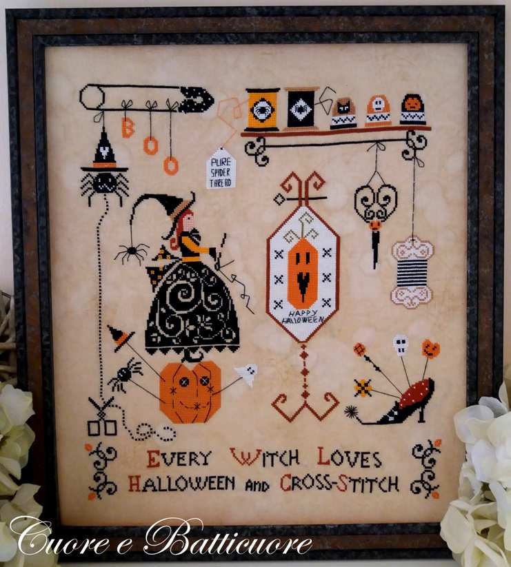 Halloween et point de croix - Cuore e Batticuore - Schéma de tricot