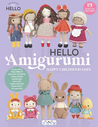 Hello Amigurumi: Happy Childhood Days – 19 Muñecos Amigurumi a Crochet