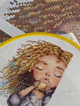 Coffee Time - Knitting and Art Cross Stitch Kit P006