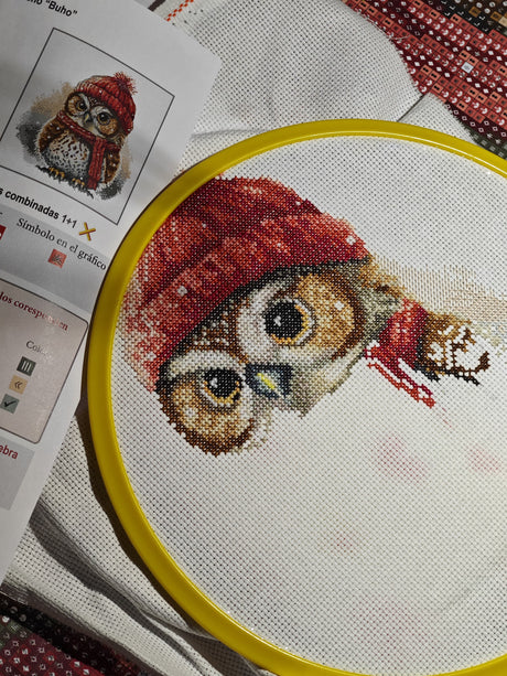 Owl Embroidery Kit - Creative and Lovely Cross Stitch from Stitch and Art P009