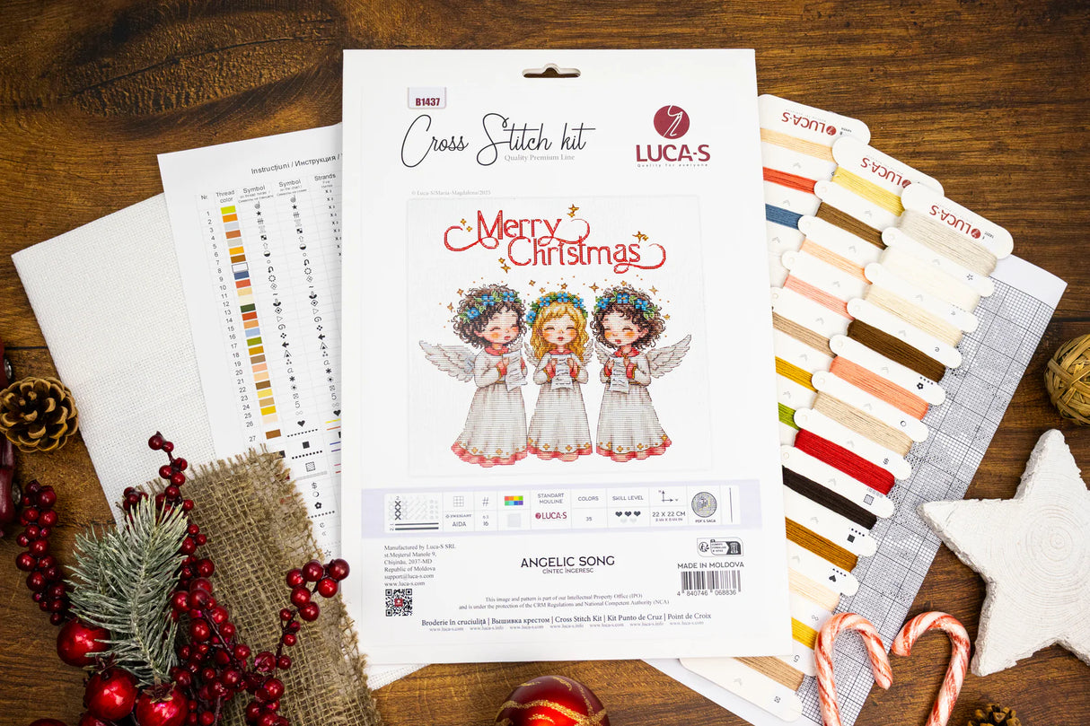 Kit de punto de cruz Luca-S – Angelic Song B1437