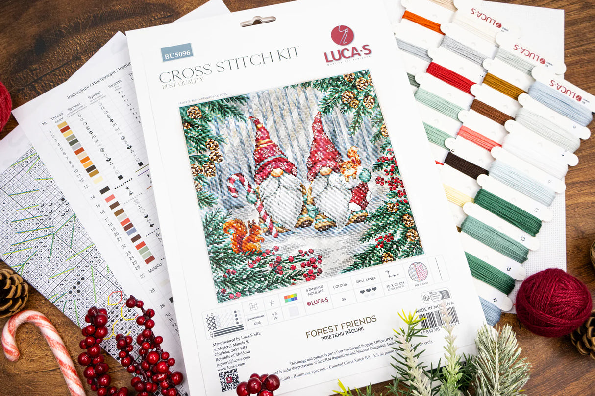Kit de Punto de Cruz Luca-S – Forest Friends BU5096