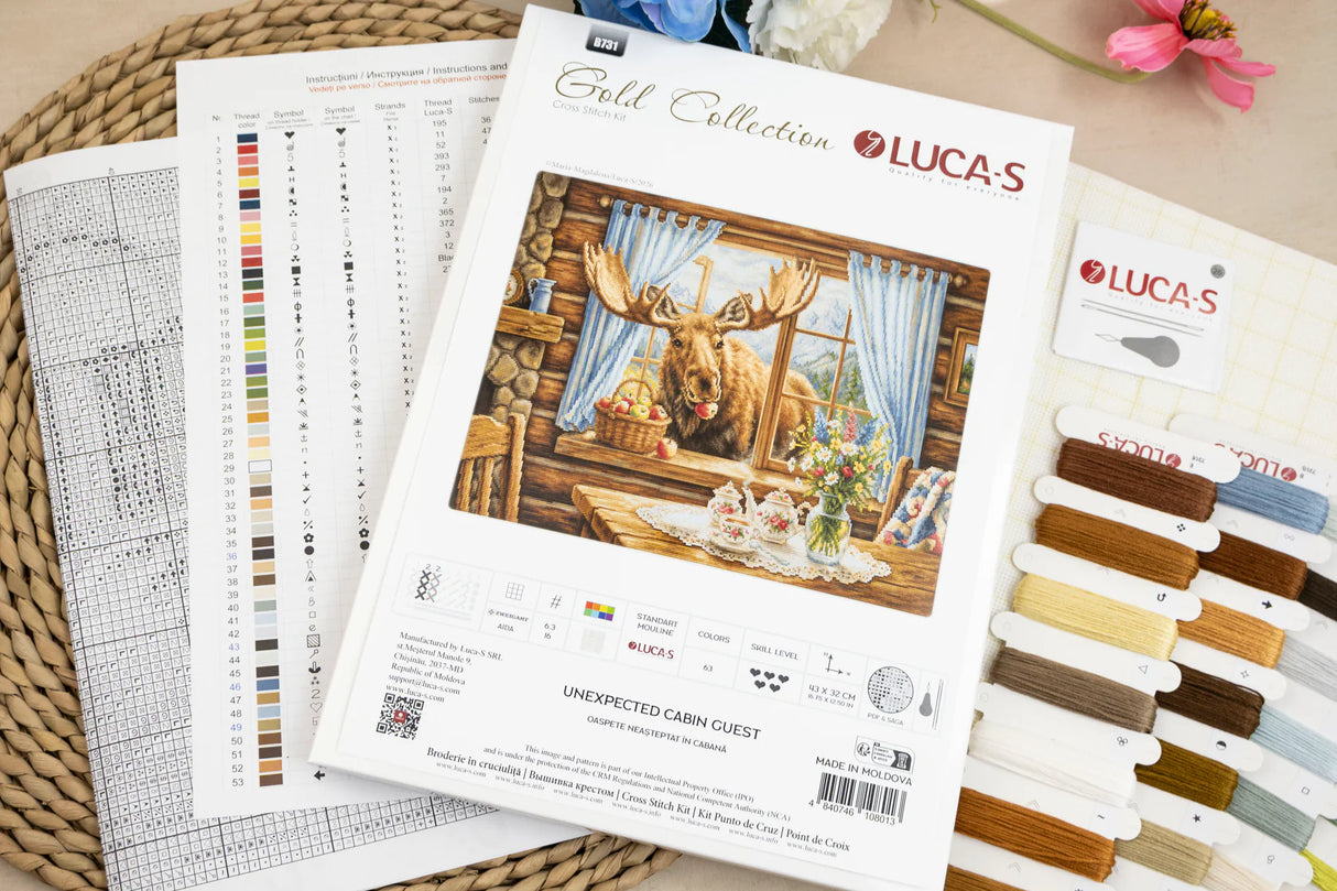Kit de Punto de Cruz Luca-S GOLD - Unexpected Cabin Guest, B731