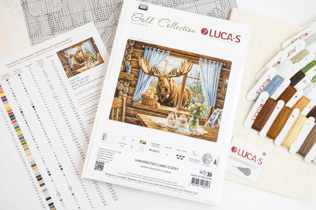 Kit de Punto de Cruz Luca-S GOLD - Unexpected Cabin Guest, B731