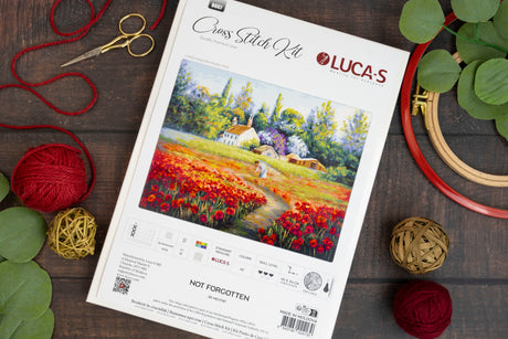 Kit de punto de cruz Luca-S B607 Not Forgotten – contenido y detalles del kit (2)
