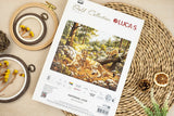 Kit de punto de cruz Luca-S B734 Maternal Love - detalle del bordado