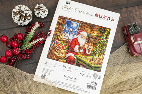Kit de punto de cruz Luca-S B737 Crafting Joy - bordado terminado