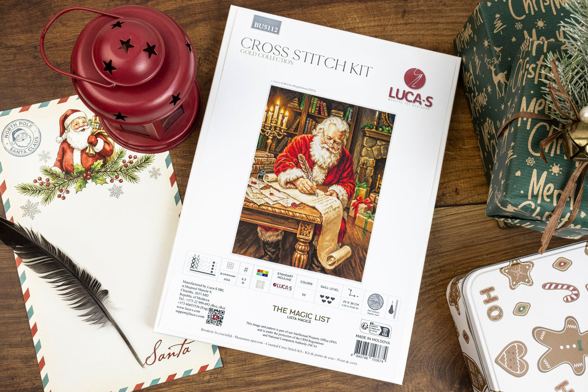 Kit de punto de cruz Luca-S BU5112 The Magic List – contenido y detalles del kit (2)