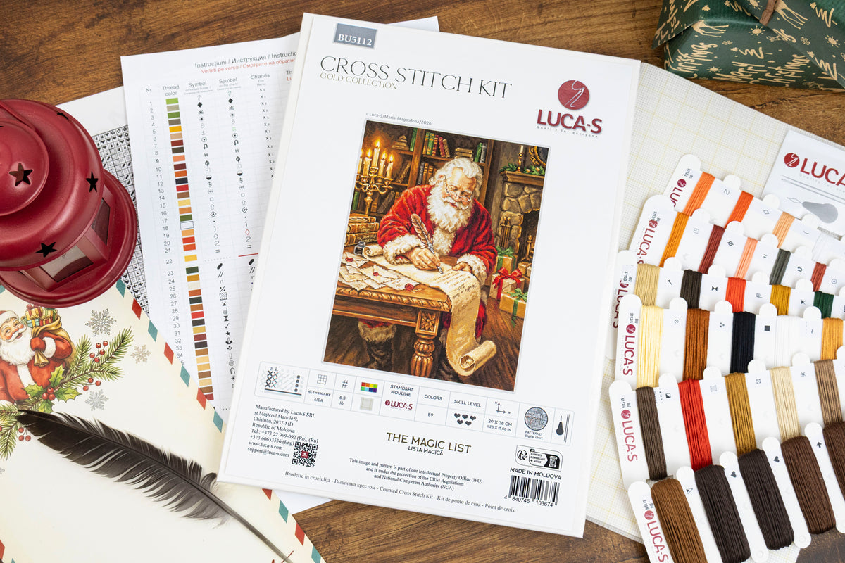 Kit de punto de cruz Luca-S BU5112 The Magic List – contenido y detalles del kit (3)