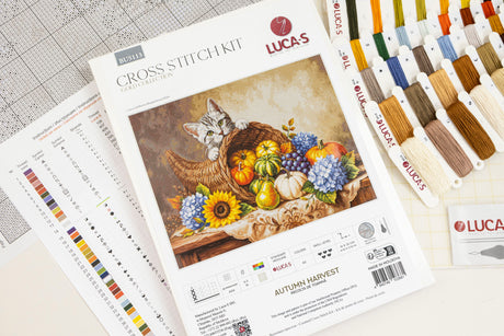 Kit de punto de cruz Luca-S BU5113 Autumn Harvest – contenido y detalles del kit (4)