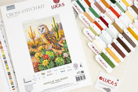 Kit de punto de cruz Luca-S BU5115 Queen of the Desert – contenido y detalles del kit (3)