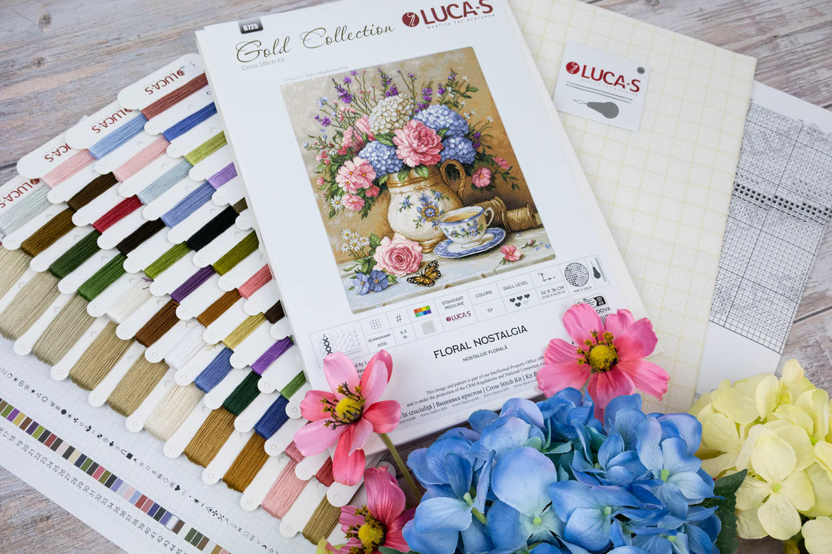 Kit de Punto de Cruz Luca-S GOLD B725 – Floral Nostalgia