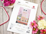Luca-S Cross Stitch Kit "Amsterdam, Netherlands" PK01 – Houses and Canals 17.5×26 cm