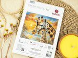 Luca-S GOLD BU5109 Giraffe Cuddle Cross Stitch Kit with Giraffes