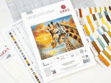Luca-S GOLD BU5109 Giraffe Cuddle Cross Stitch Kit with Giraffes