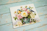 Kit de Punto de Cruz - "Vase with Roses and Birds" de Luca-S, B7038
