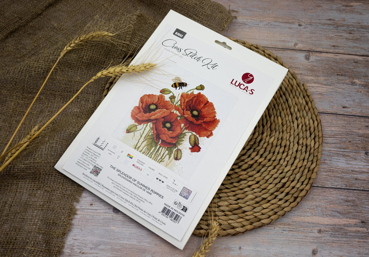 Kit de point de croix « La splendeur des coquelicots d’été » B7042 par Luca-S