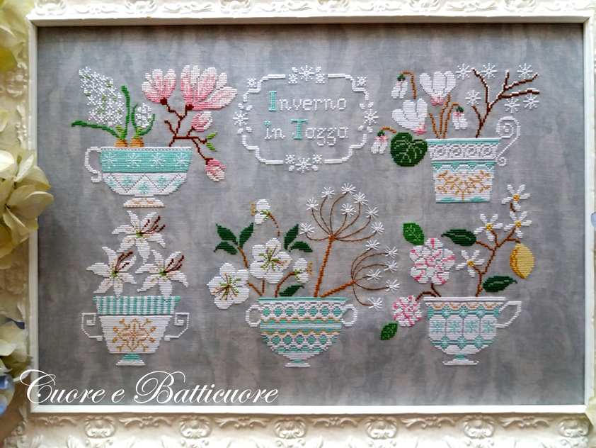 Inverno in Tazza - Cuore e Batticuore - Schema Punto Croce