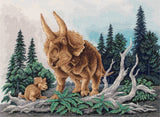 Kit de point de croix - Dinosaure Triceratops - J-7290 Panna Oro
