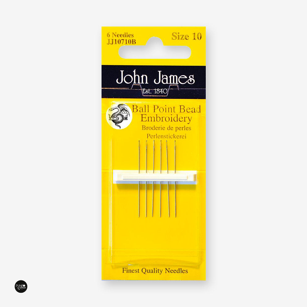 Agujas de Abalorios Cortas No.10 - John James JJ10710B: La Elección Perfecta para tus Proyectos de Bordado de Cuentas