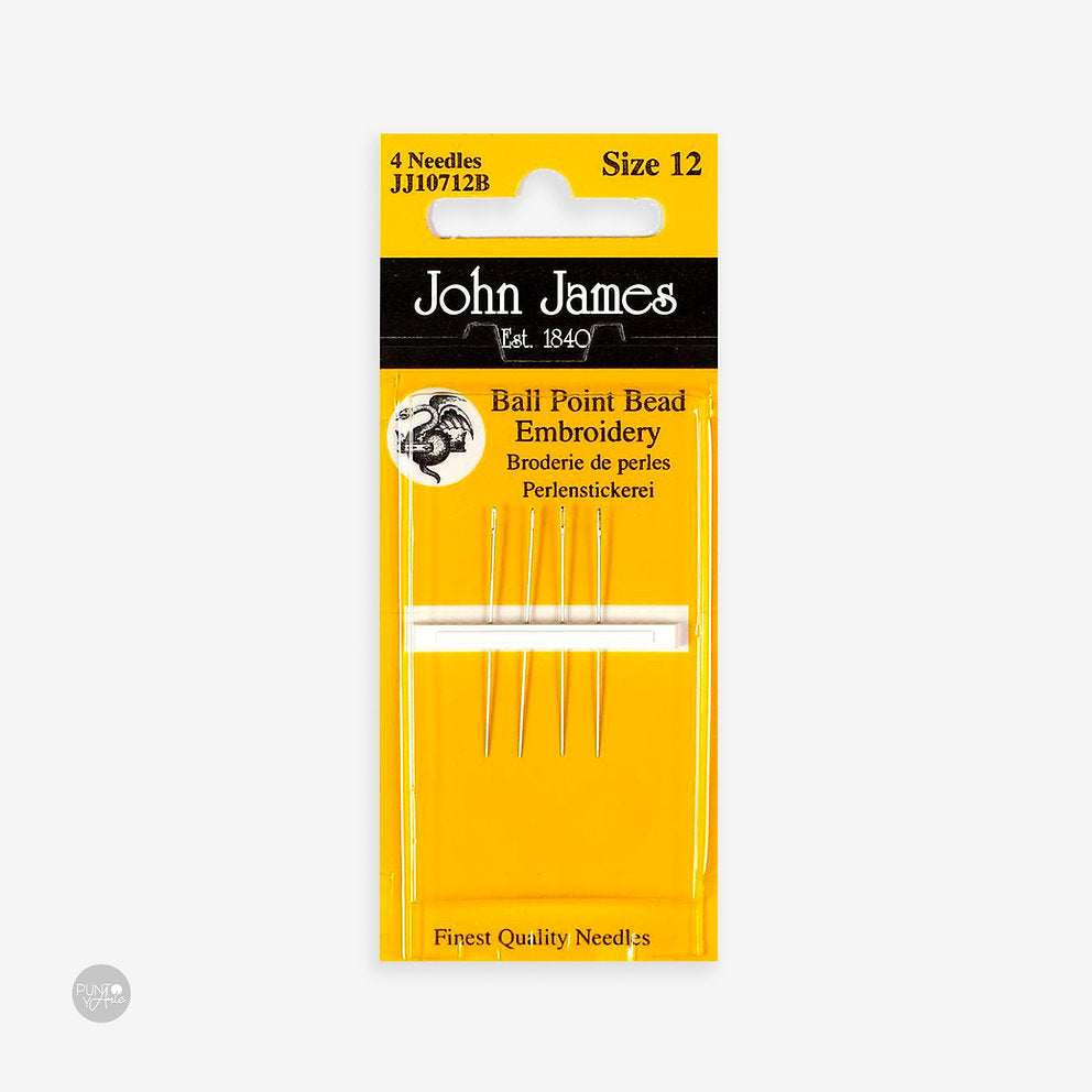 Agujas de mano para abalorios N°12 - John James JJ10712: Herramientas Esenciales para tus Proyectos de Abalorios