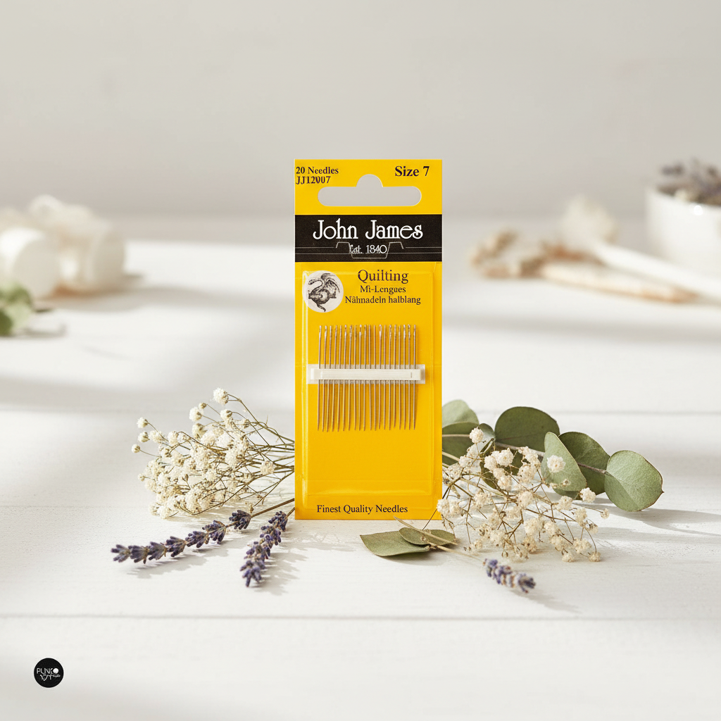 20 Pack de Agujas Acolchado Tamaño 7 MI-LONG - John James JJ12007: La Elección Ideal para tus Proyectos de Acolchado