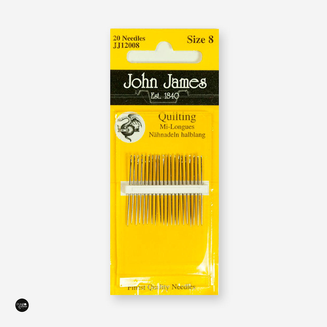 Aiguilles à Quilting Courtes N°8 - John James JJ12008 : L'outil parfait pour vos projets de quilting