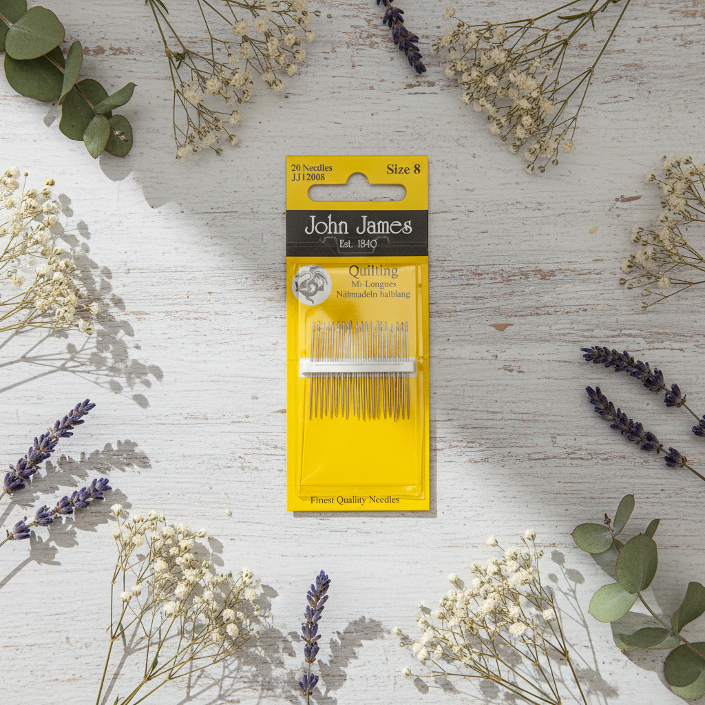 Agujas Cortas de Acolchado No. 8 - John James JJ12008: La Herramienta Perfecta para tus Proyectos de Acolchado