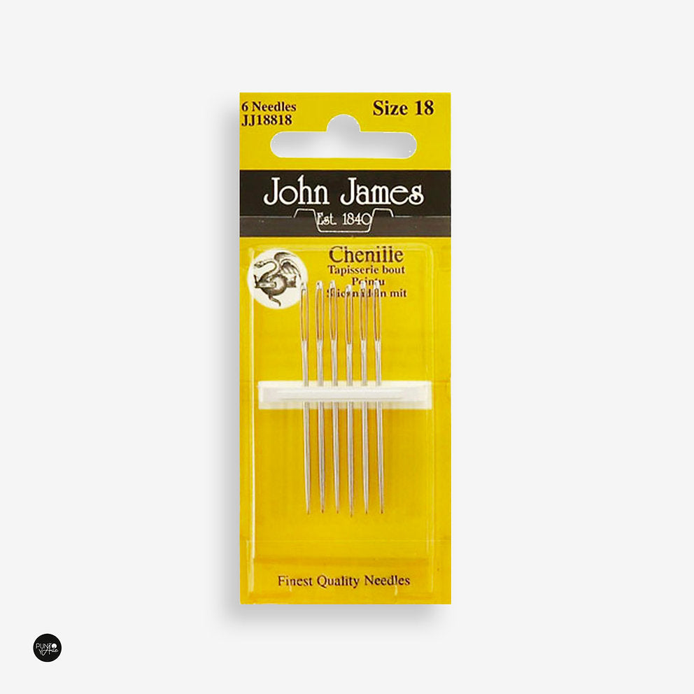 No. 18 Pointed Embroidery Needles - John James JJ18818 Chenille: Precise Details for Your Embroidery Projects