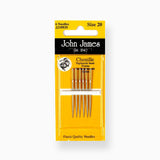 Chenille Needles Nr.20 - John James JJ18820: Essential Tools for Flying Embroidery and Satin Stitch