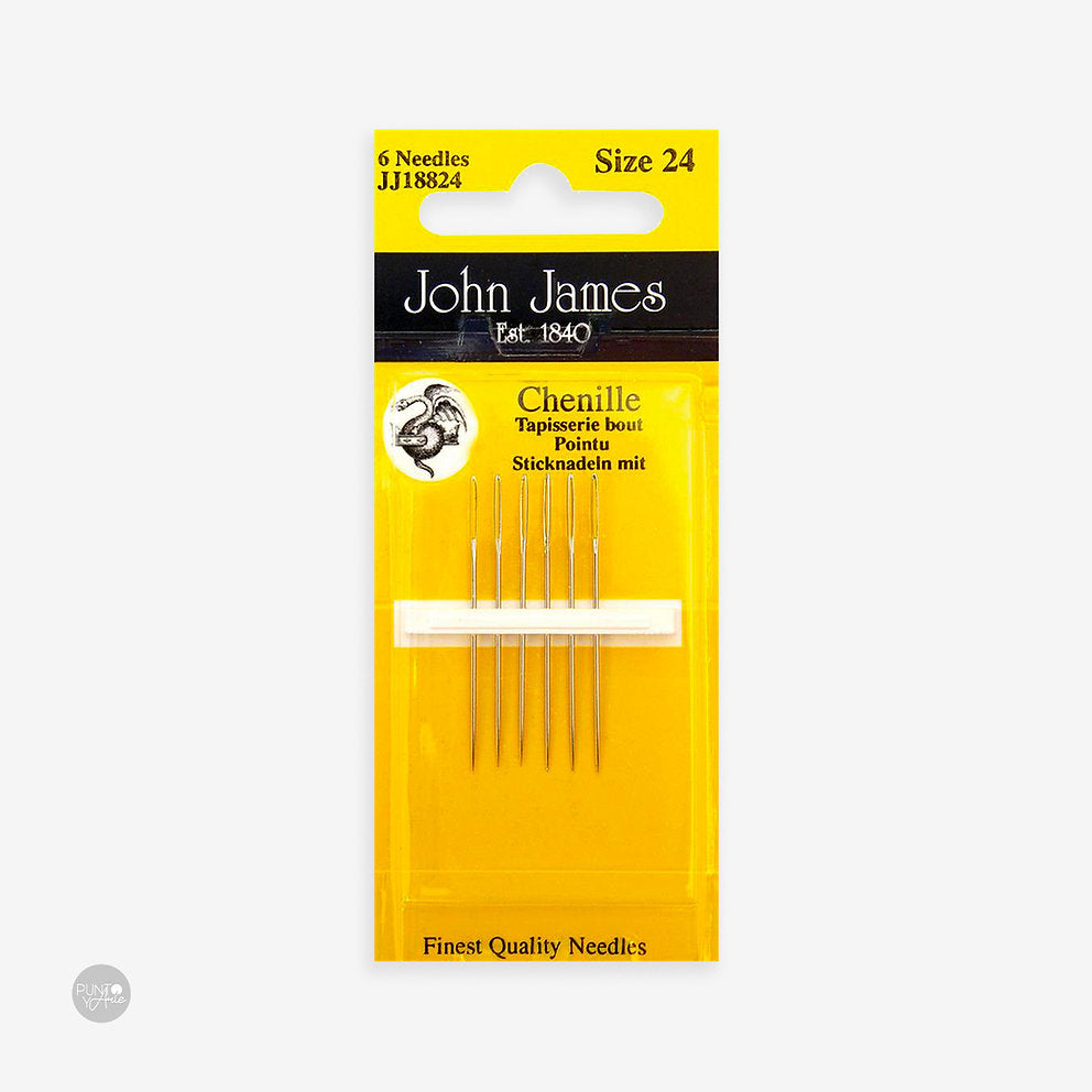 Chenille Needles No. 24 - John James JJ18824: The Ideal Tool for Ribbon Embroidery