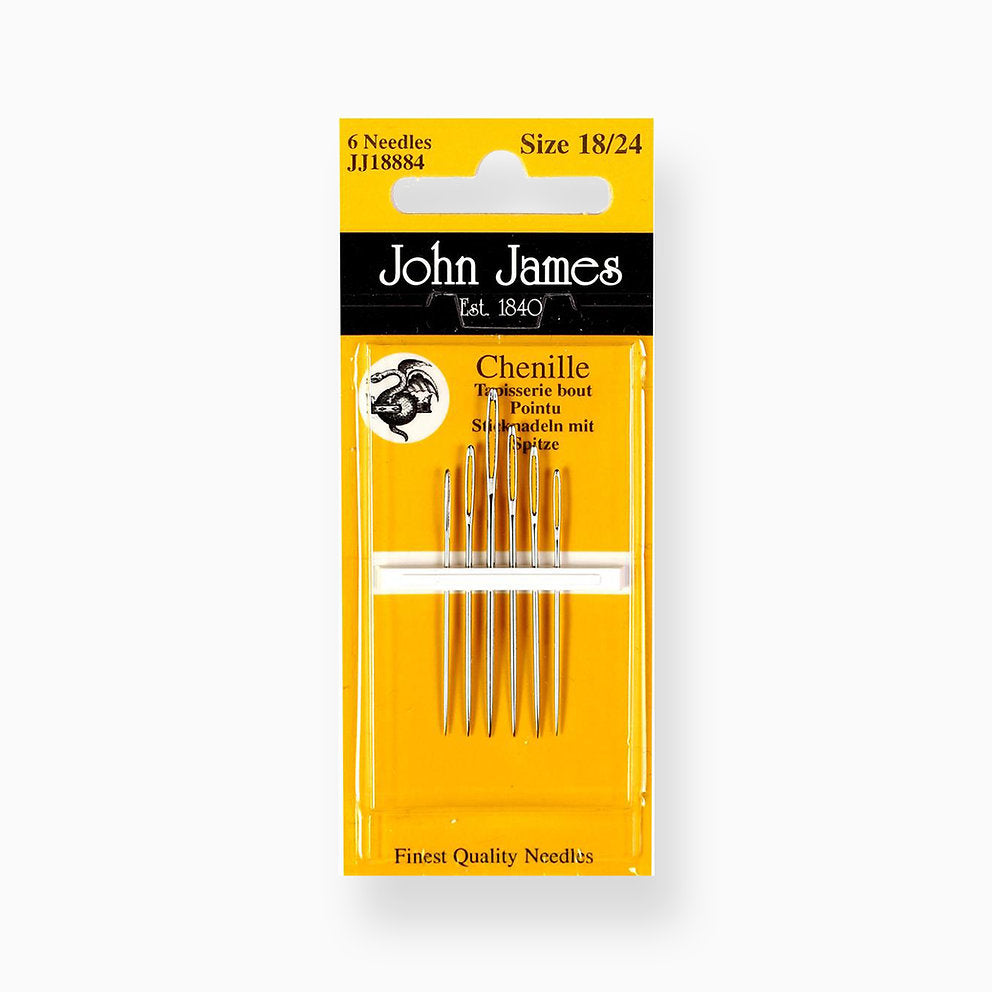Needles for Embroidery with Ribbons or Wool 18/24 - John James JJ18884: Perfection in Every Stitch