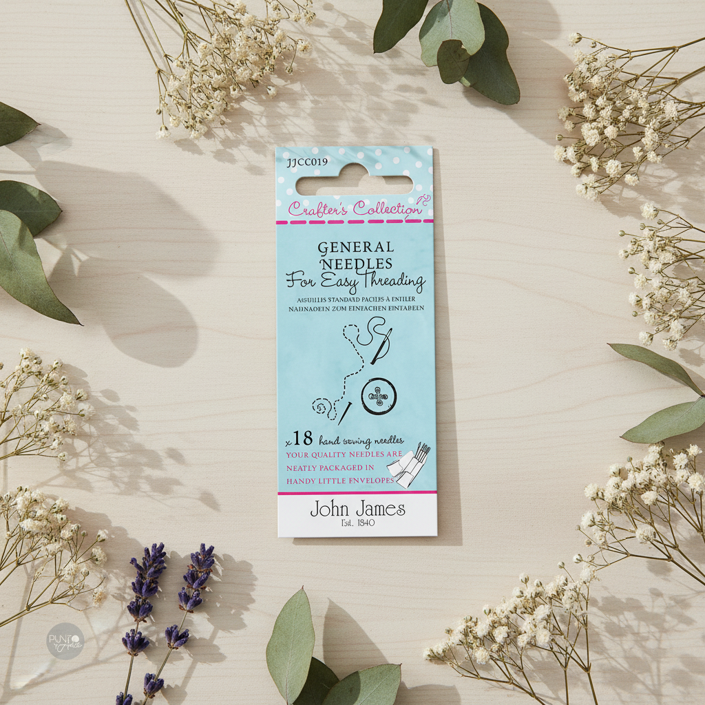 Agujas Generales con Enhebrado Fácil - John James JJCC019: Ahorra Tiempo y Frustración en el Enhebrado