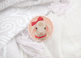 Brooch. Daisy the Lamb - Panna - Traditional Embroidery Kit JK-2194