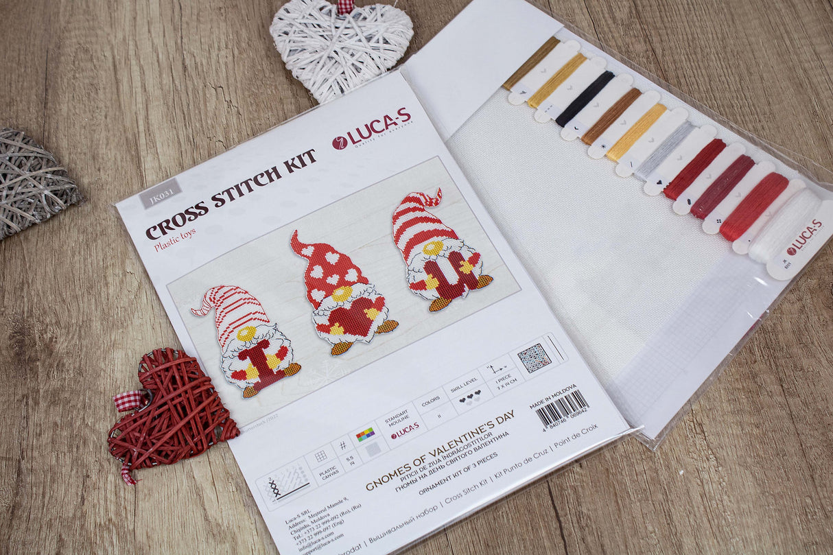 Valentine's Day Gnomes - JK031 Luca-S - Cross Stitch Kit