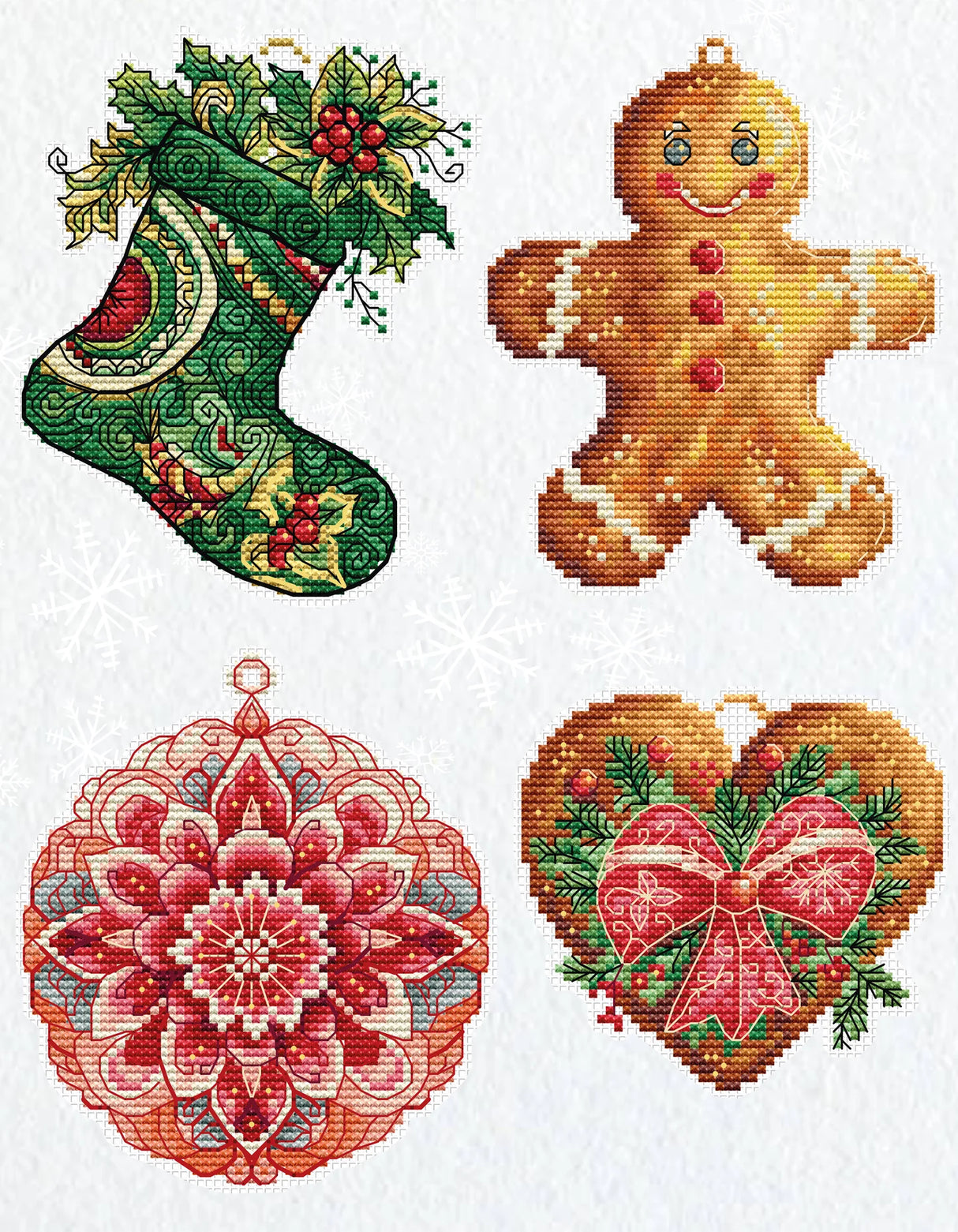 Kit de point de croix pour décorations de Noël - Décorations d'hiver, JK043