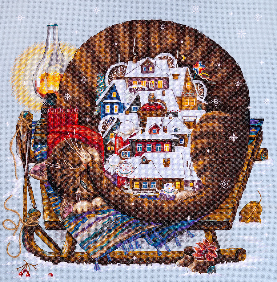 Cross stitch kit "Cozy Winter" by Merejka K-107