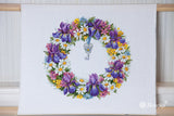 K-108 Wreath with Irises - Merejka - Kit de punto de cruz