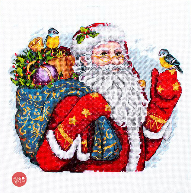 Kit de Punto de Cruz Merejka K-123 ¡Feliz Navidad! – Aida 16ct, 20×24 cm